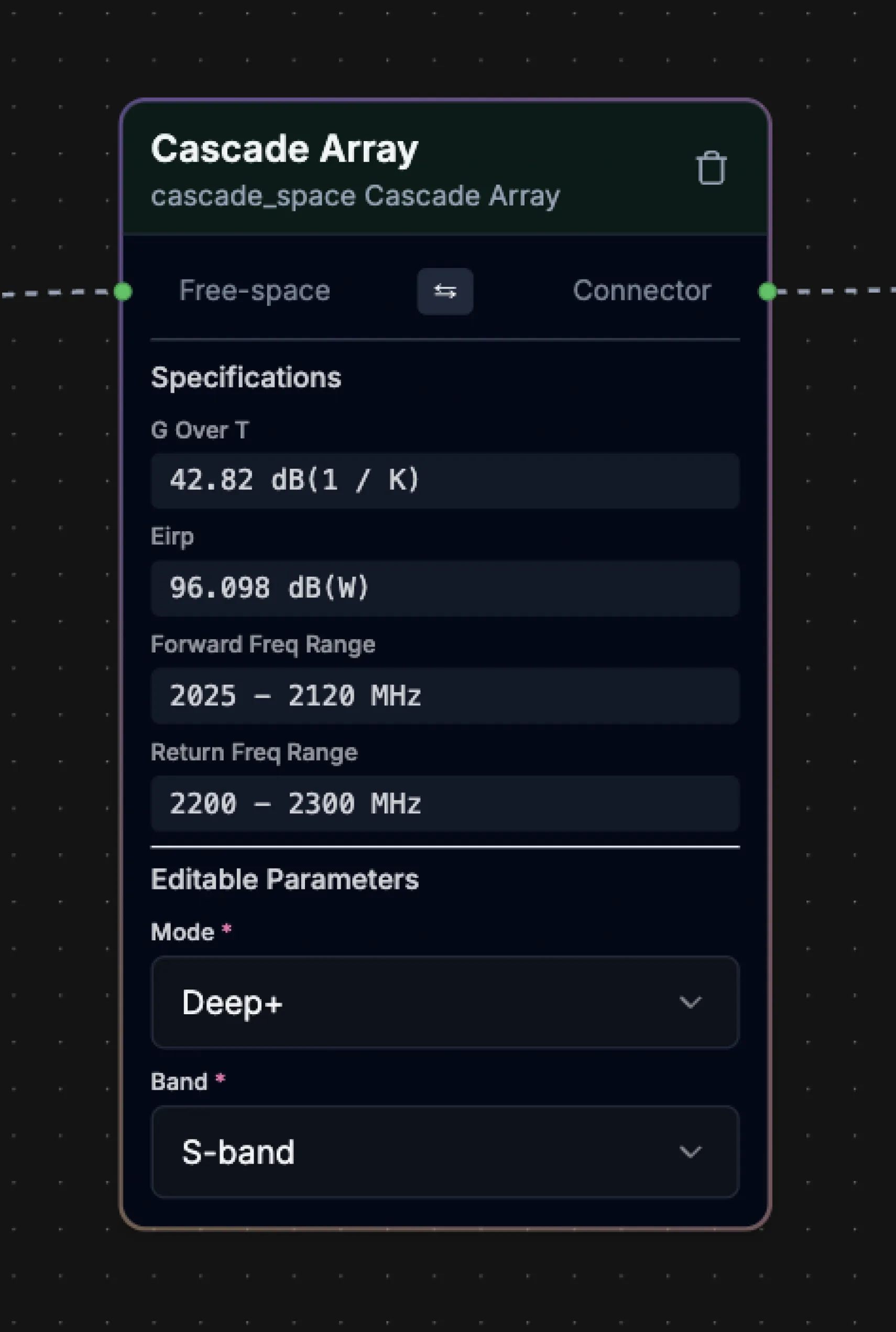 The Cascade Array, with configurable modes and bands. Pricing displayed for each configuration